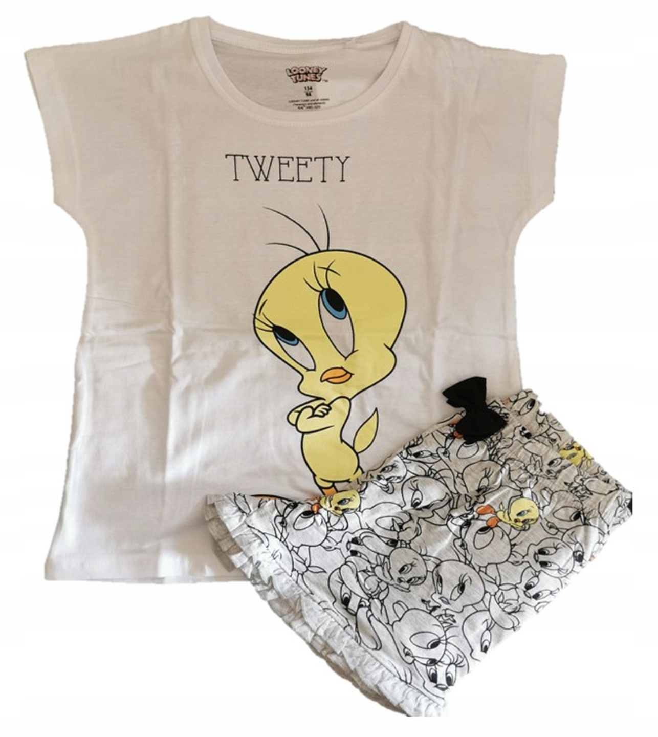 

Tweety Piżama roz. 140 krótki rękaw Looney Tunes