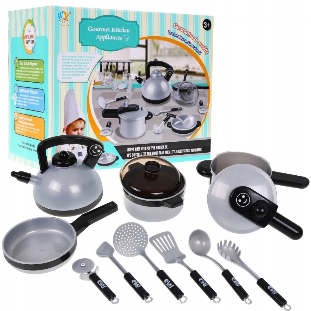 ZESTAW KUCHENNY GARNKI PATELNIA AKCESORIA WARZYWA