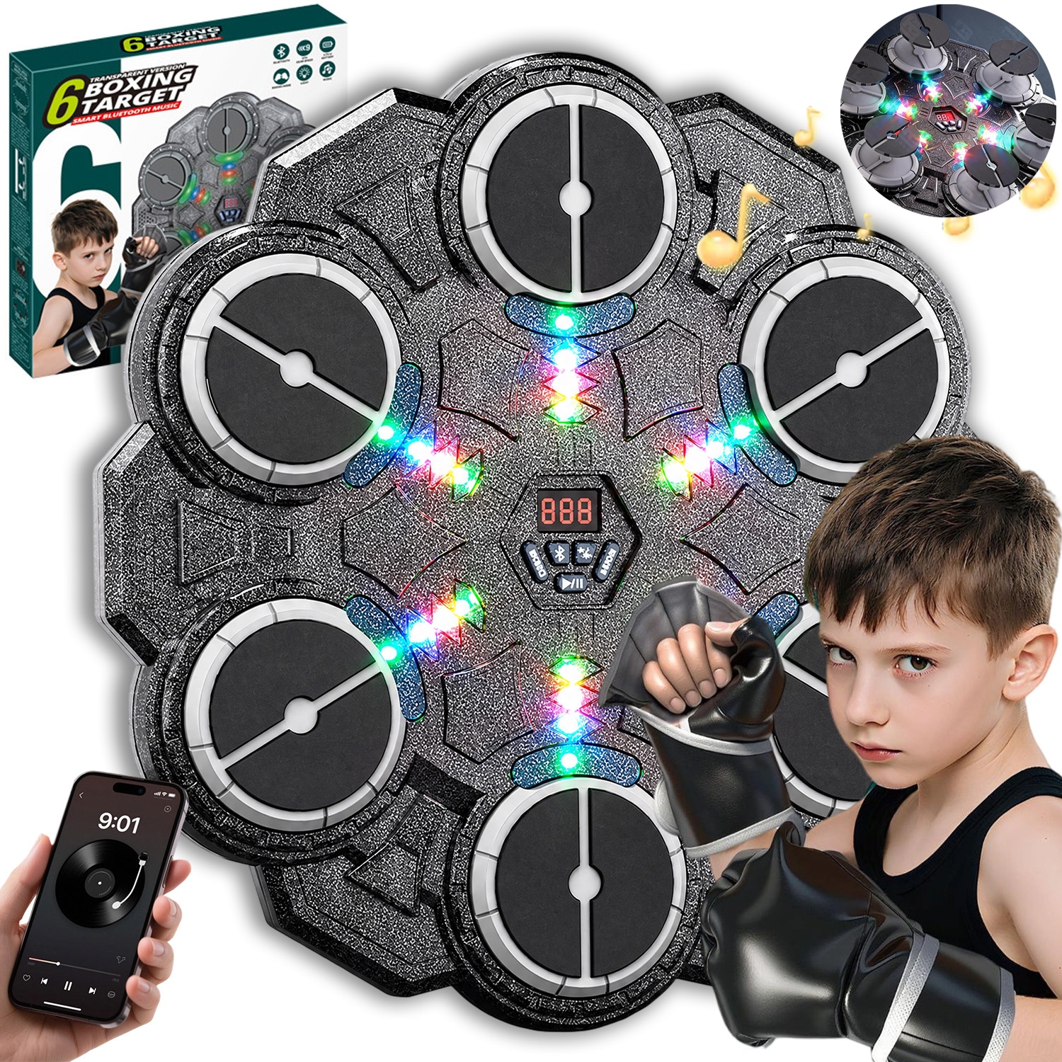 Music Boxing Machine Hudební Boxovací Stroj Boxovací Stěna Rukavice
