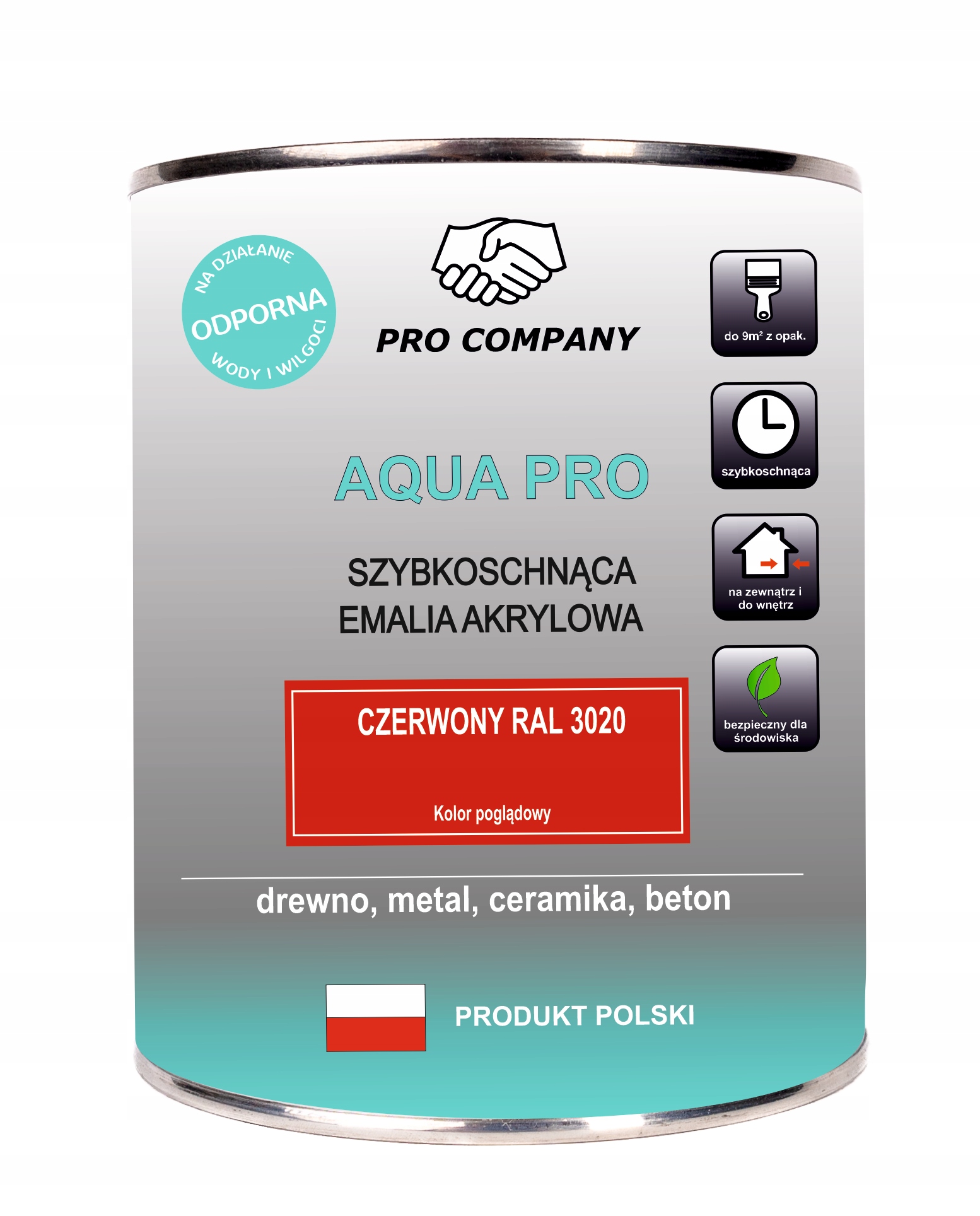 

Aqua Pro Emalia Szybkoschnąca 0,8L Czerwony 3020