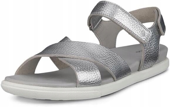 Ecco Damara Kožené sandály Stříbrné Dámské Elegantní 39