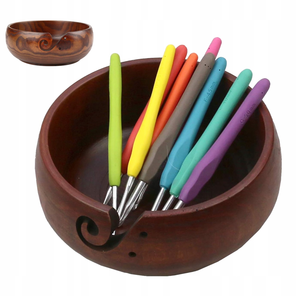 Miska Na Uložení Příze Organizér Z Vlny Dřevěná Multifunkční