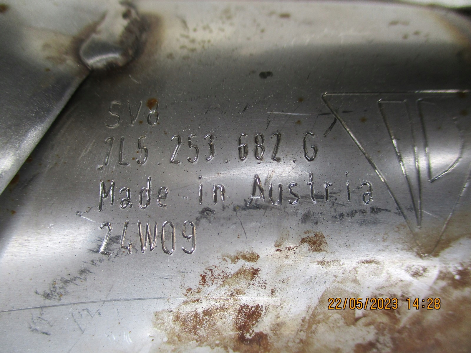 muffler, exhaust pipe PORSCHE CAYENNE 7L5253682G