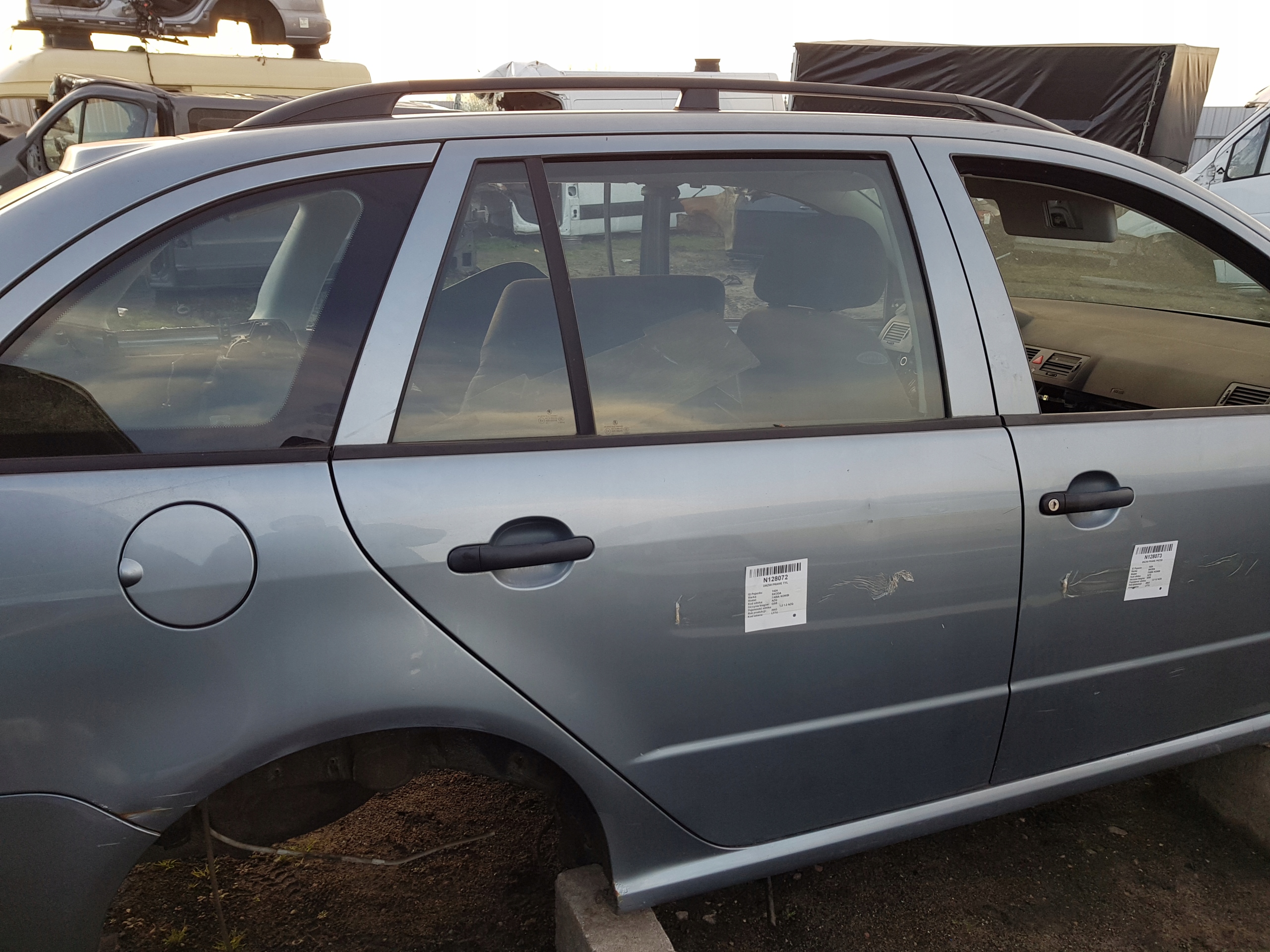 Tür rechts heck LF7U SKODA FABIA KOMBI