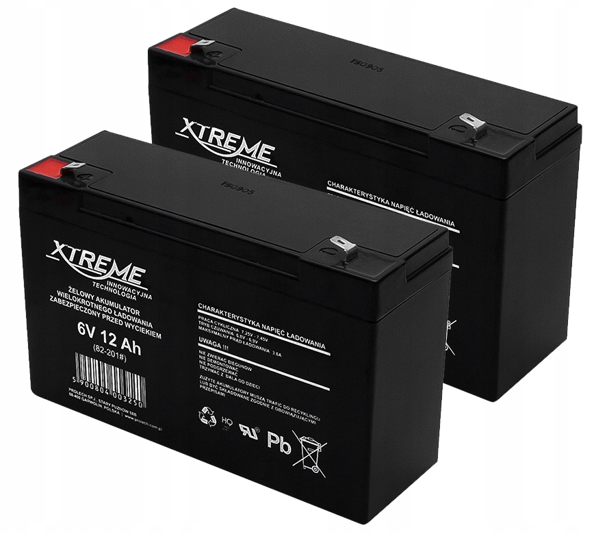 

Akumulator Żelowy 2x 6V 12Ah Zabawki Quad Samochód