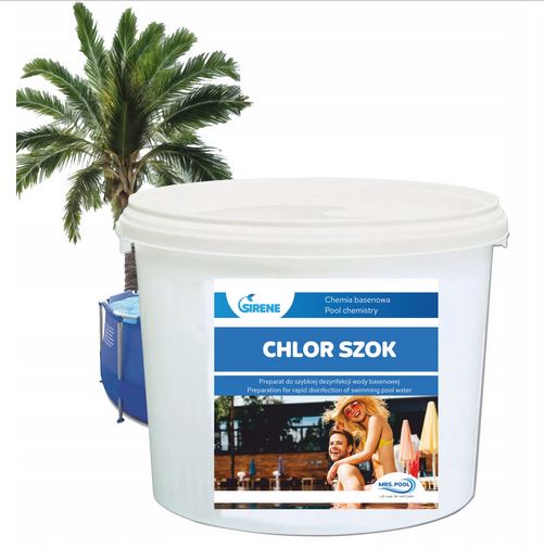 Chlor Szok 5 kg Szybka Dezynfekcja Chemia Basenowa Granulat Mocny Wydajny