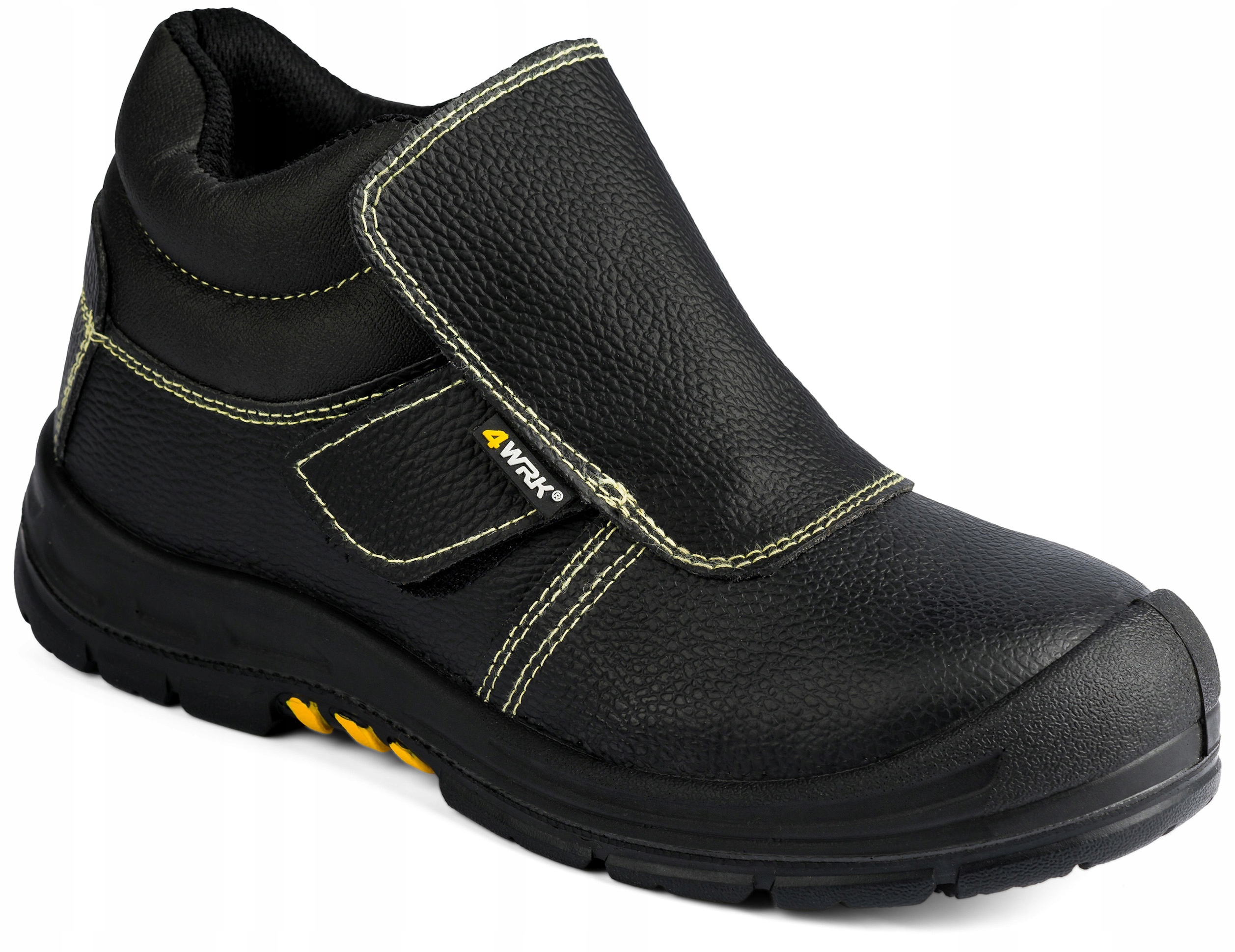 Svářečské Pracovní Boty kožené na suchý zip proti propíchnutí S3 Bozp 44