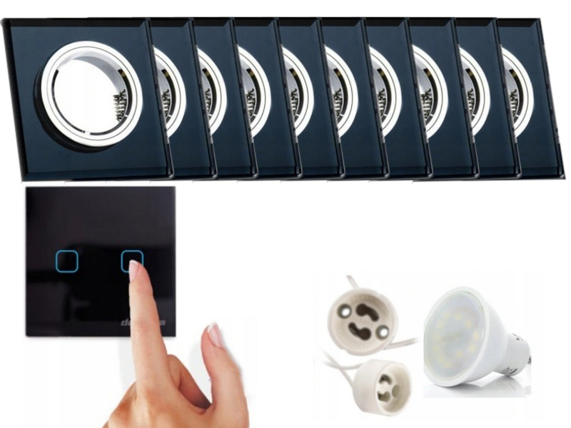 Sada svítidel Halogen Led 10x +spínač žárovky