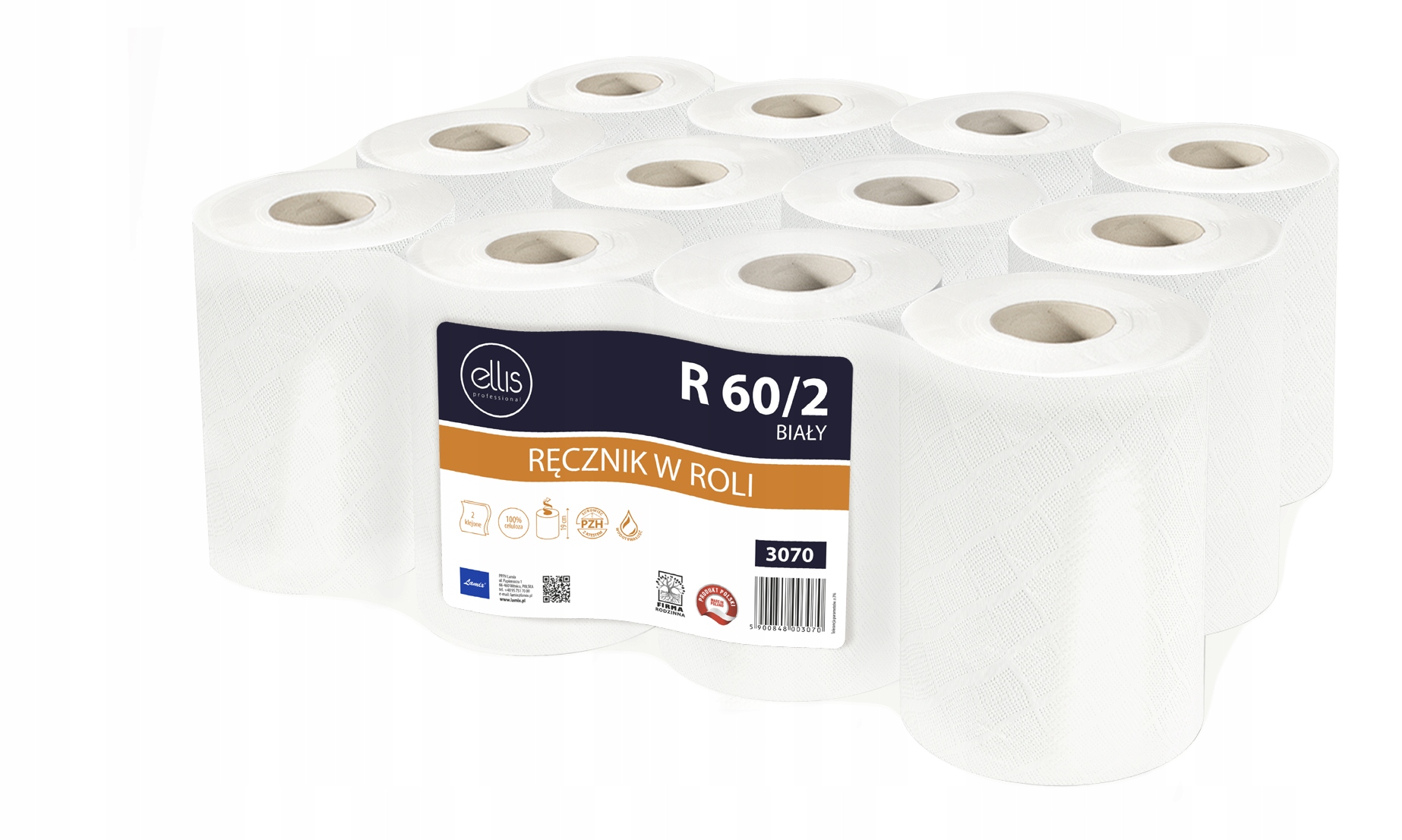 Papírový ručník Lamix R Ellis Professional 60/2 role x 12 ks