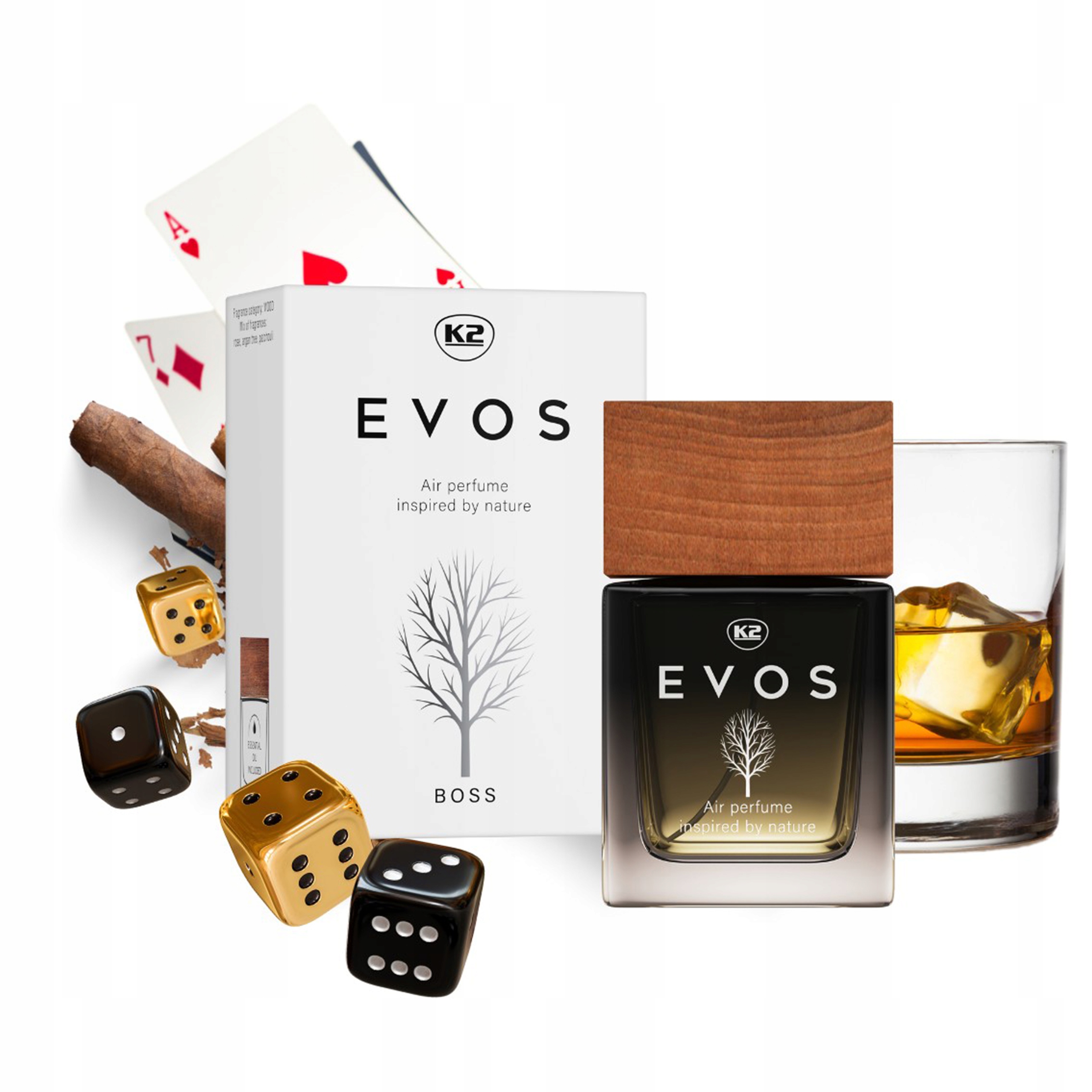 K2 EVOS BOSS ZESTAW PERFUMY 50ml + ZAWIESZKA ZAPACHOWA DREWNIANA ZAPACH Rodzaj atomizery