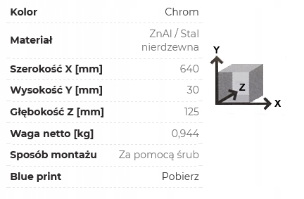 AKCESORIA UCHWYT RĘCZNIK RELING RETRO CHROM POŁYSK Marka Hydro-Era