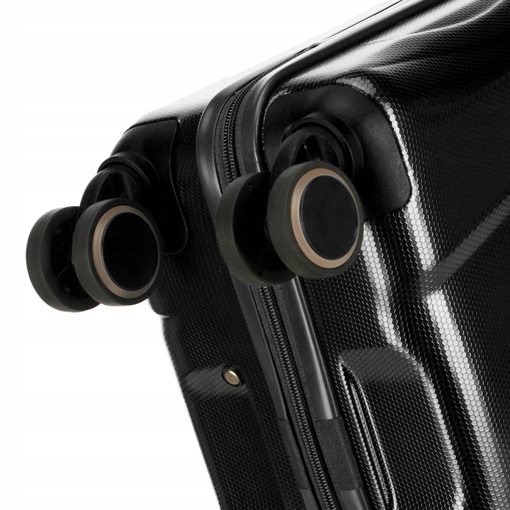 WITTCHEN komplet walizek z polikarbonu - czarny Szerokość (dłuższy bok) 32 cm