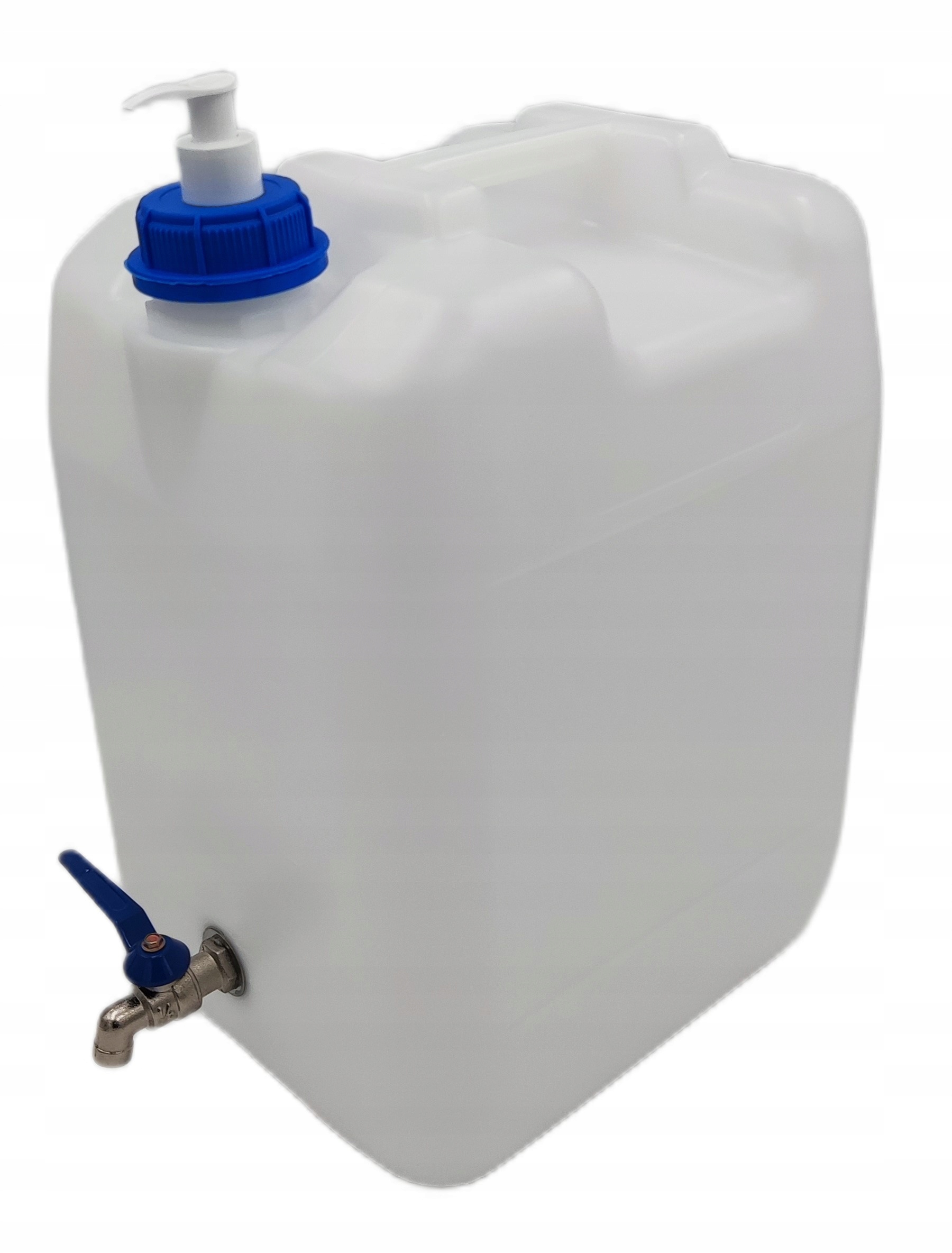 Kanister bańka pojemnik na wodę 20l z kranem + dozownik na mydło