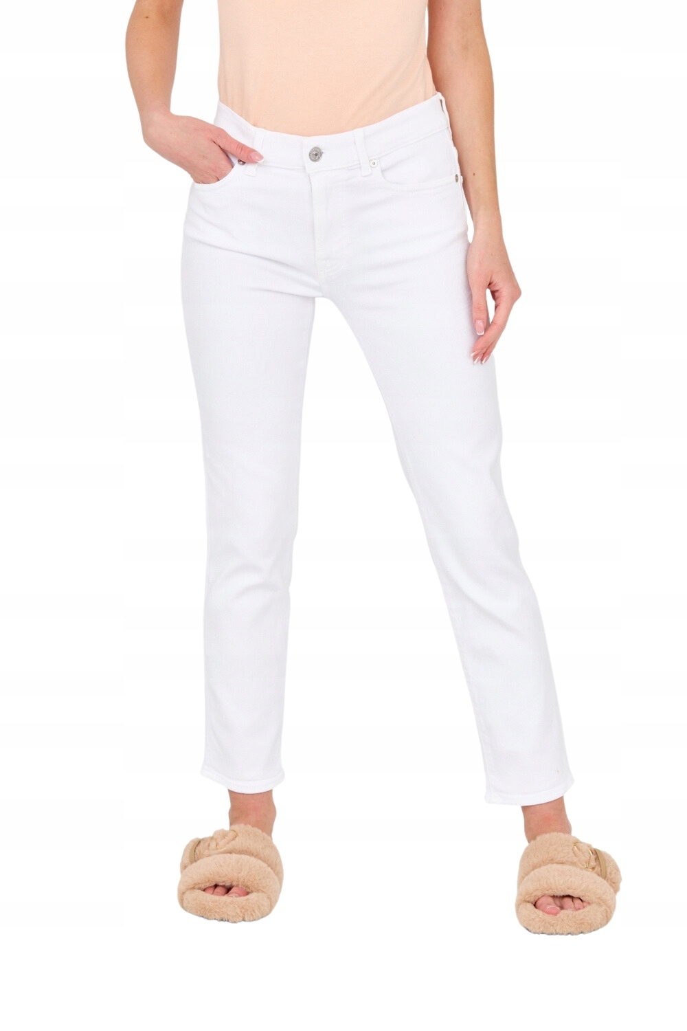 7 For All Mankind Bílé dámské džíny Roxanne Ankle 29