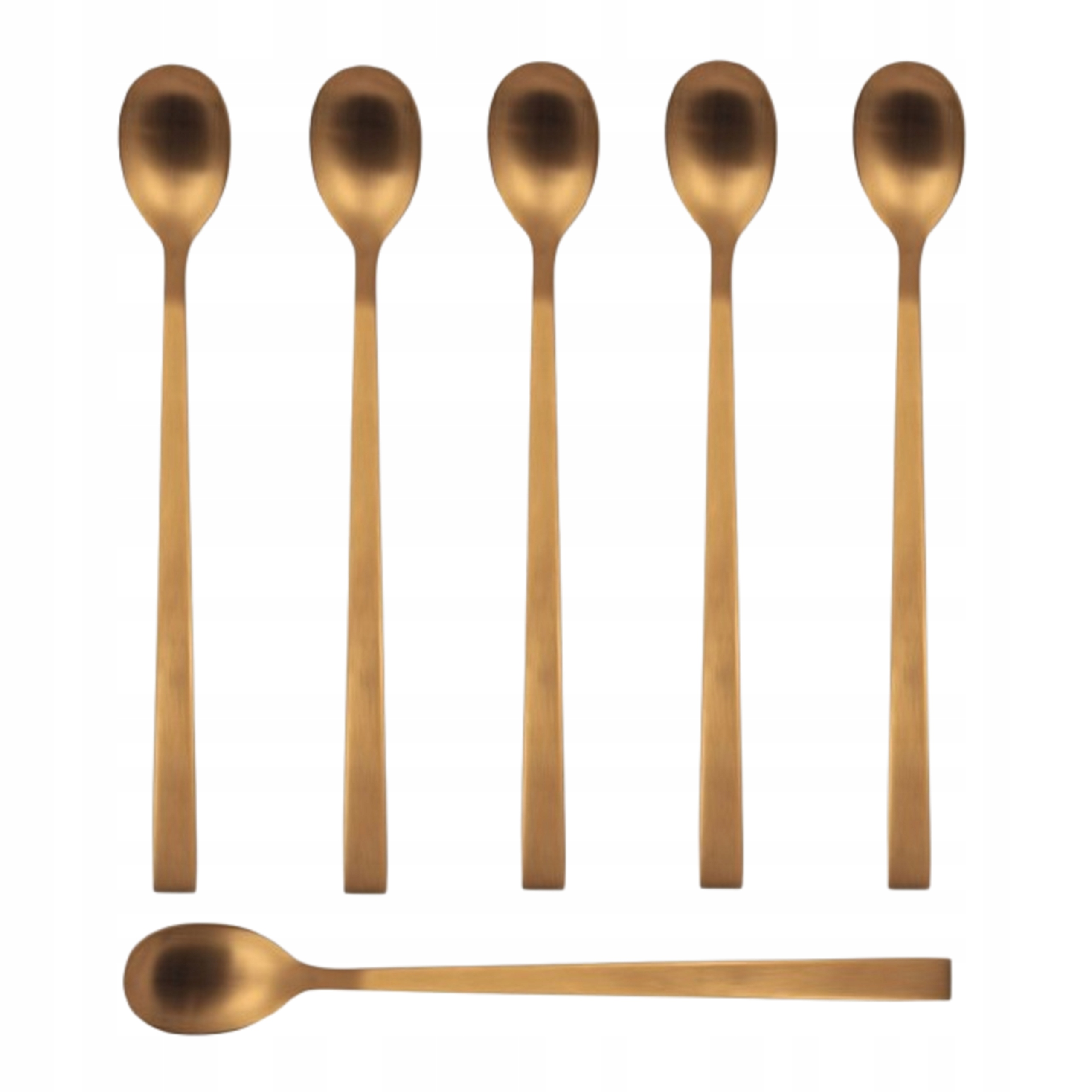 KULIG SZTUĆCE ŁYŻECZKI ORO DŁUGIE ZŁOTE KAWY LATTE COCTAILI DESERÓW LODÓW 6