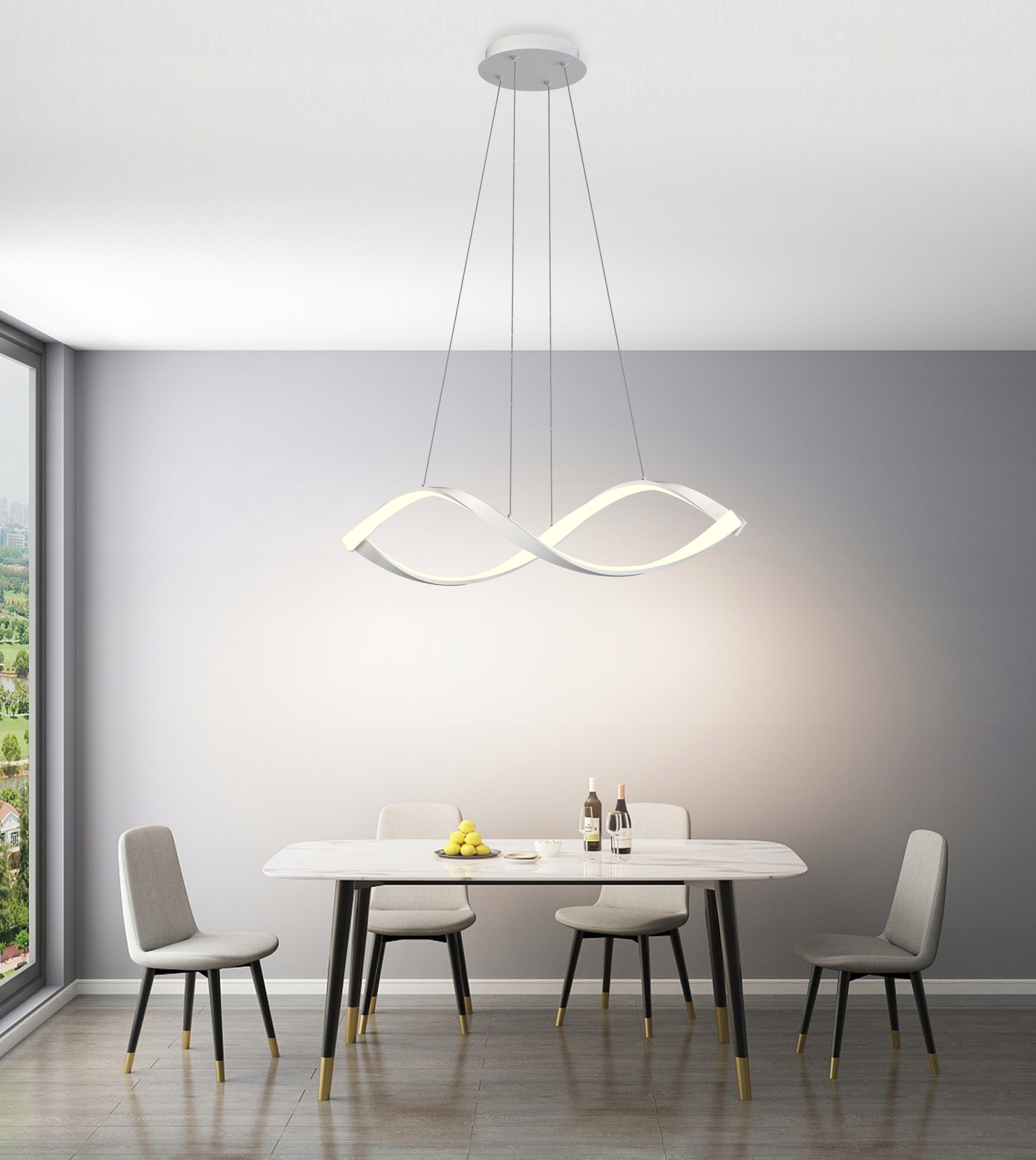 Led závesná lampa vo forme znaku nekonečna s reguláciou Aviano obývacia izba