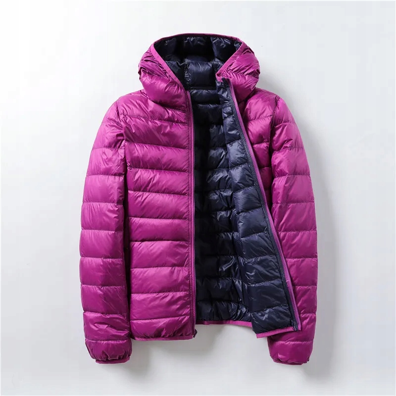 Doublesided Winter Ultralight and Warm Parka Coat Women's Hooded