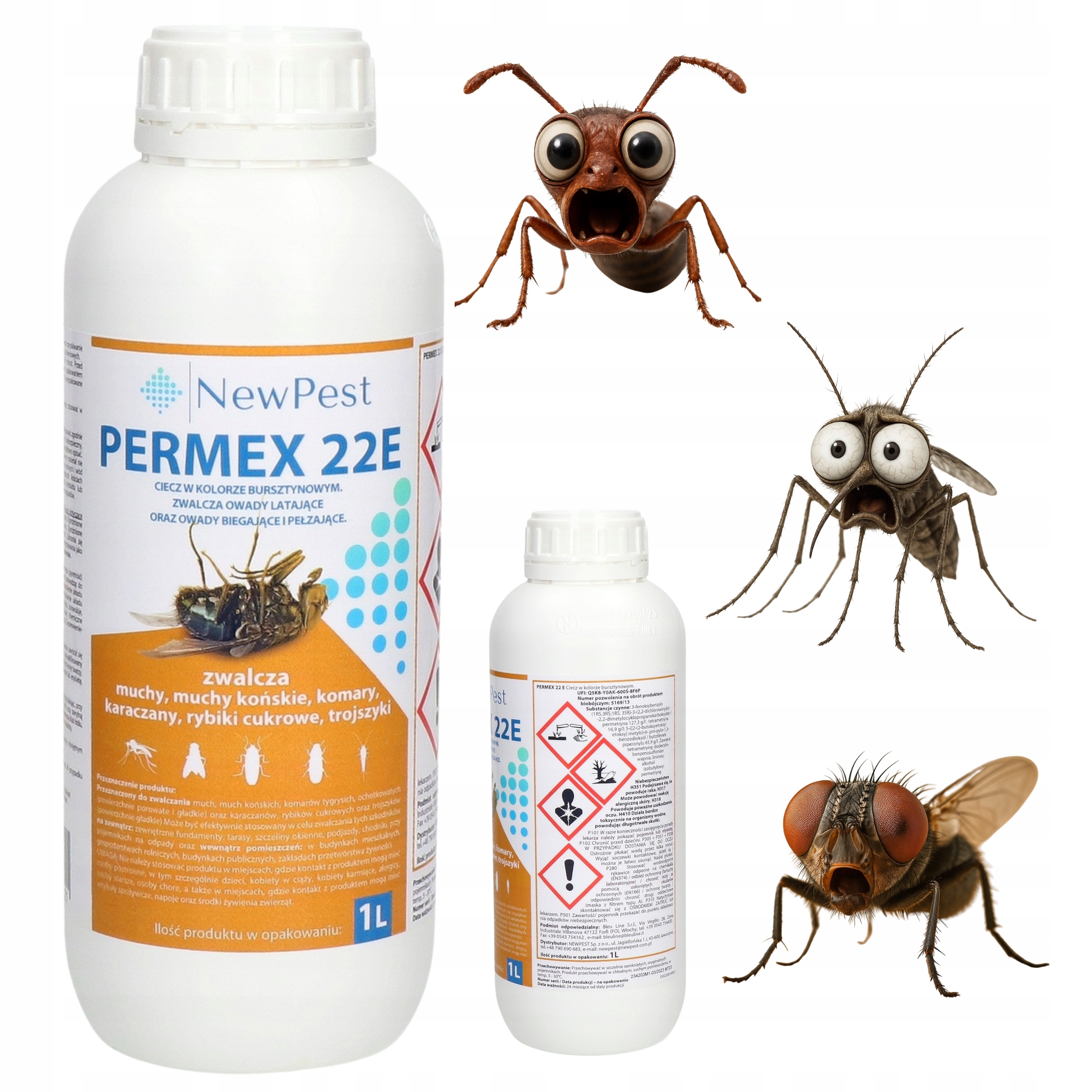 Přípravek Prostředek Komáři Mouchy Hmyz Švábi Rybičky Jed Tekutina Permethrin