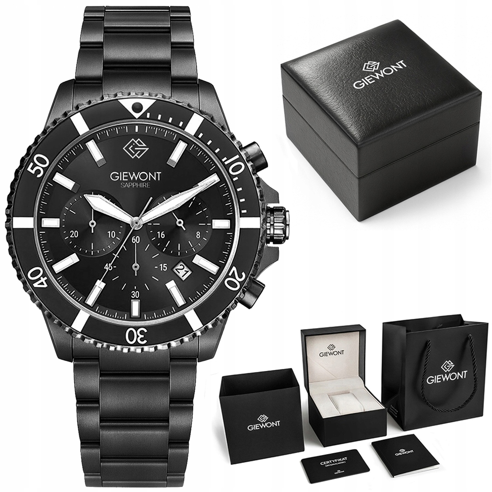 Zegarek Męski Giewont Chronograph Sapphire GW3970 + BOX