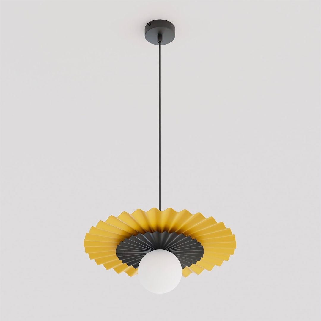 Závěsná lampa Emibig Umbra černá, stínidlo bílé, minimalistická, 14 cm G9