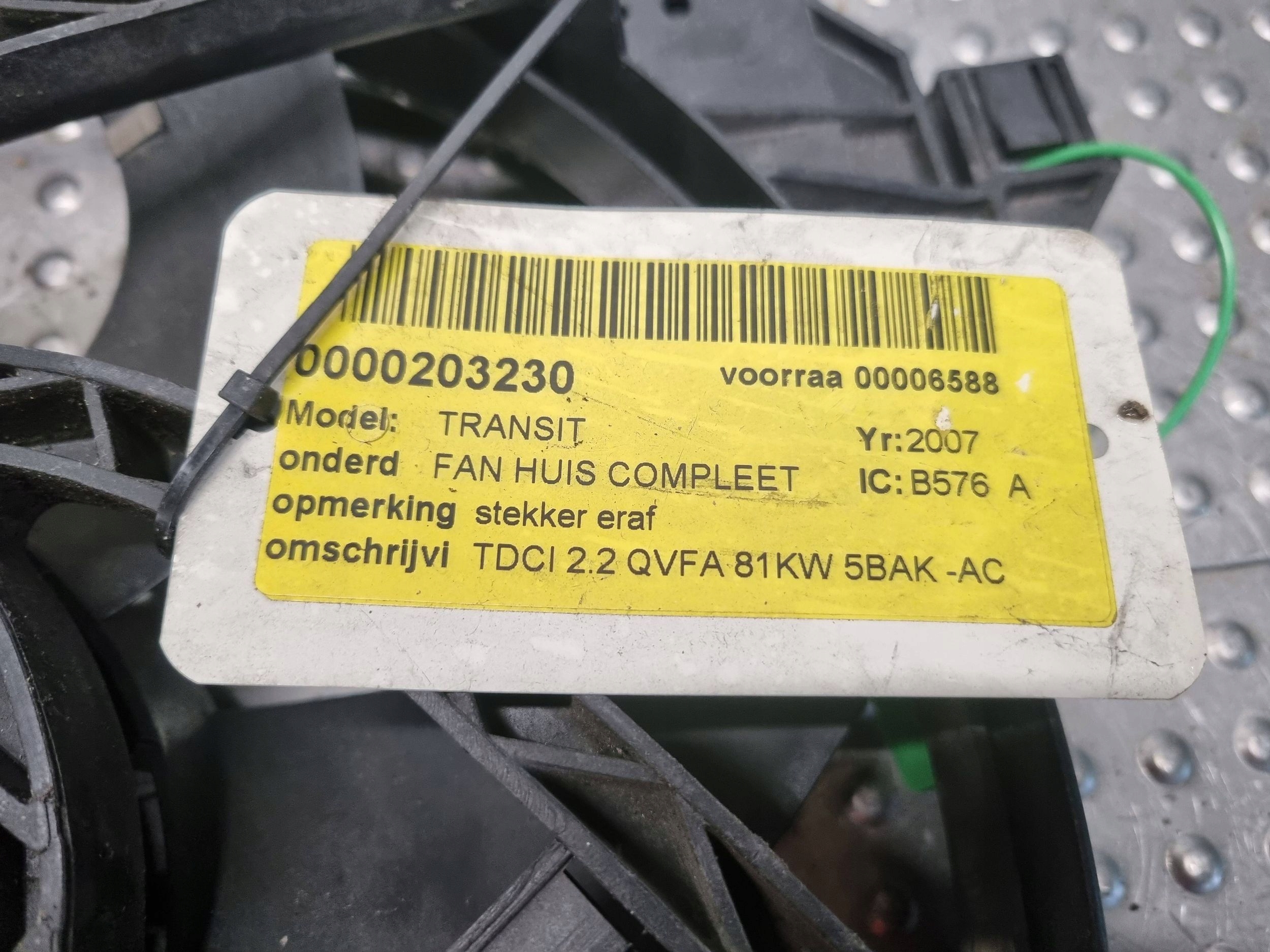 ventilátor chladiče 6C11-8C607-AD FORD TRANSIT MK5 2.2 TDCI