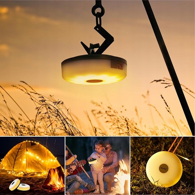 Lampa Kempingowa Biwakowa Akumulatorowa LED Girlanda Na Rolce 10m Ciepła Model 1SP3202BK