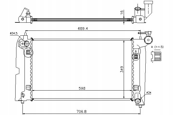 Nissens Chladič Motoru (automatický, Z Element Asistent řidiče #28