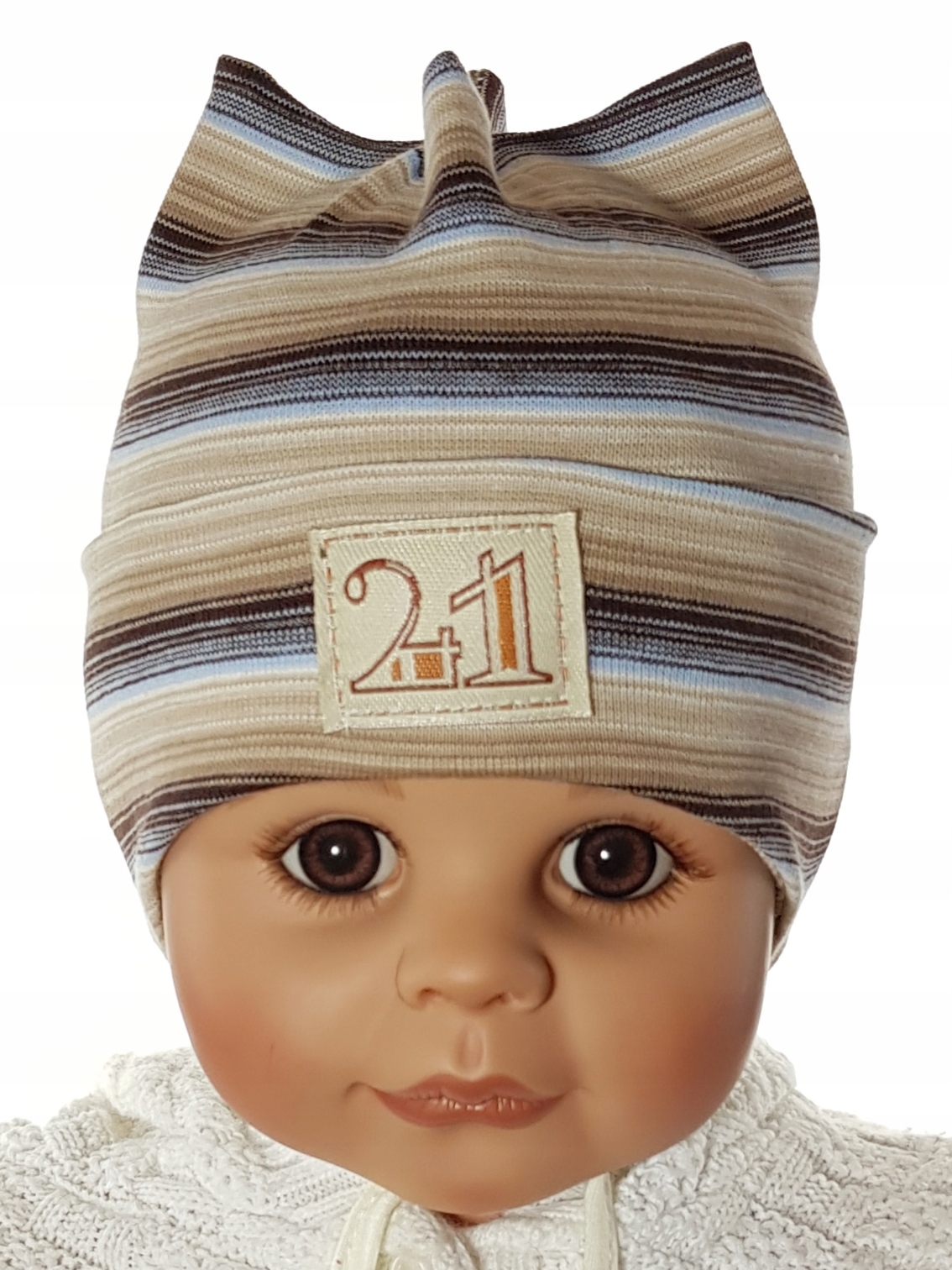 POLSKI PRODUCENT CZAPKA 4ROGI WIĄZANA 0-3LAT 12KOL Płeć chłopcy dziewczynki