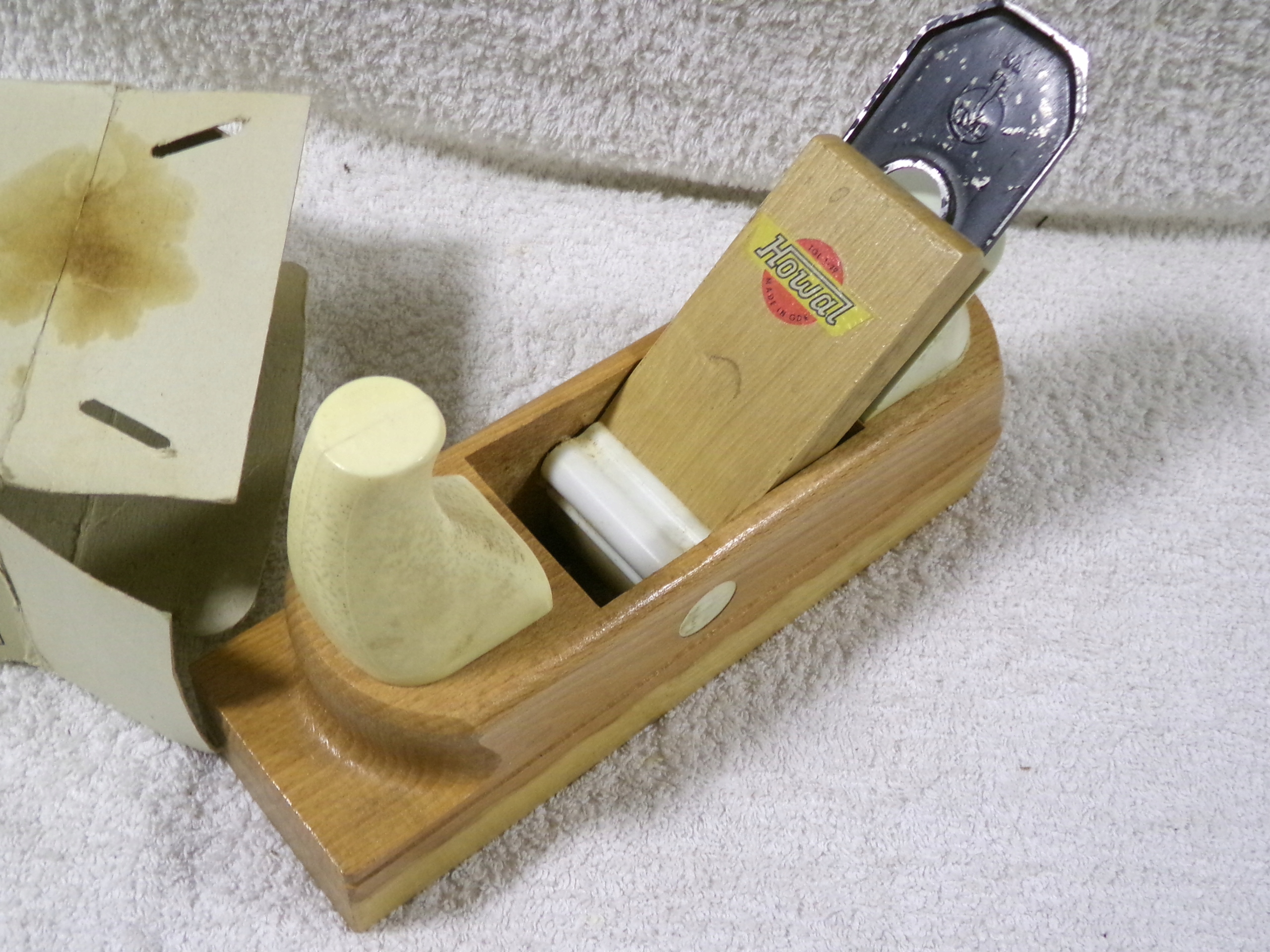 Zabytkowy hebel drewniany-SUPER STAN-HOWAL GDR