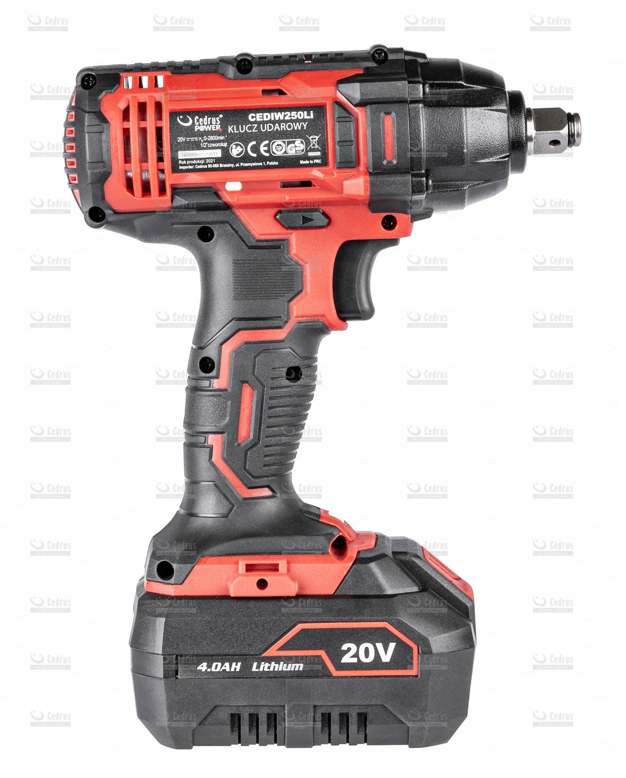 Klucz udarowy Cedrus Power+ IW250Li 250 Nm Zasilanie akumulatorowe