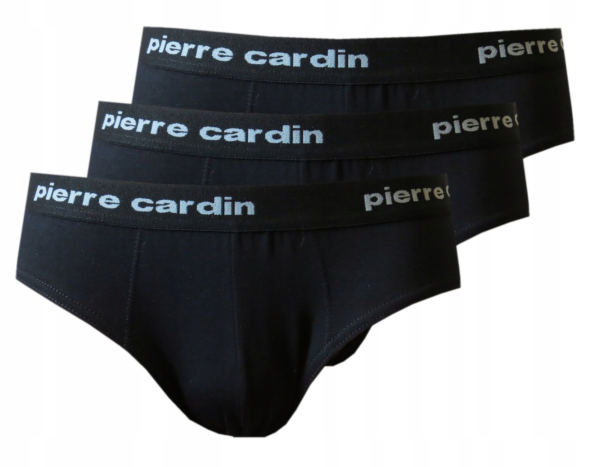 3szt Slipy PIERRE CARDIN bawełna czarne BOX XL