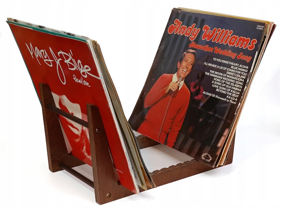 STOJAK UCHWYT NA PŁYTY WINYLOWE DO PRZECHOWYWANIA PŁYT