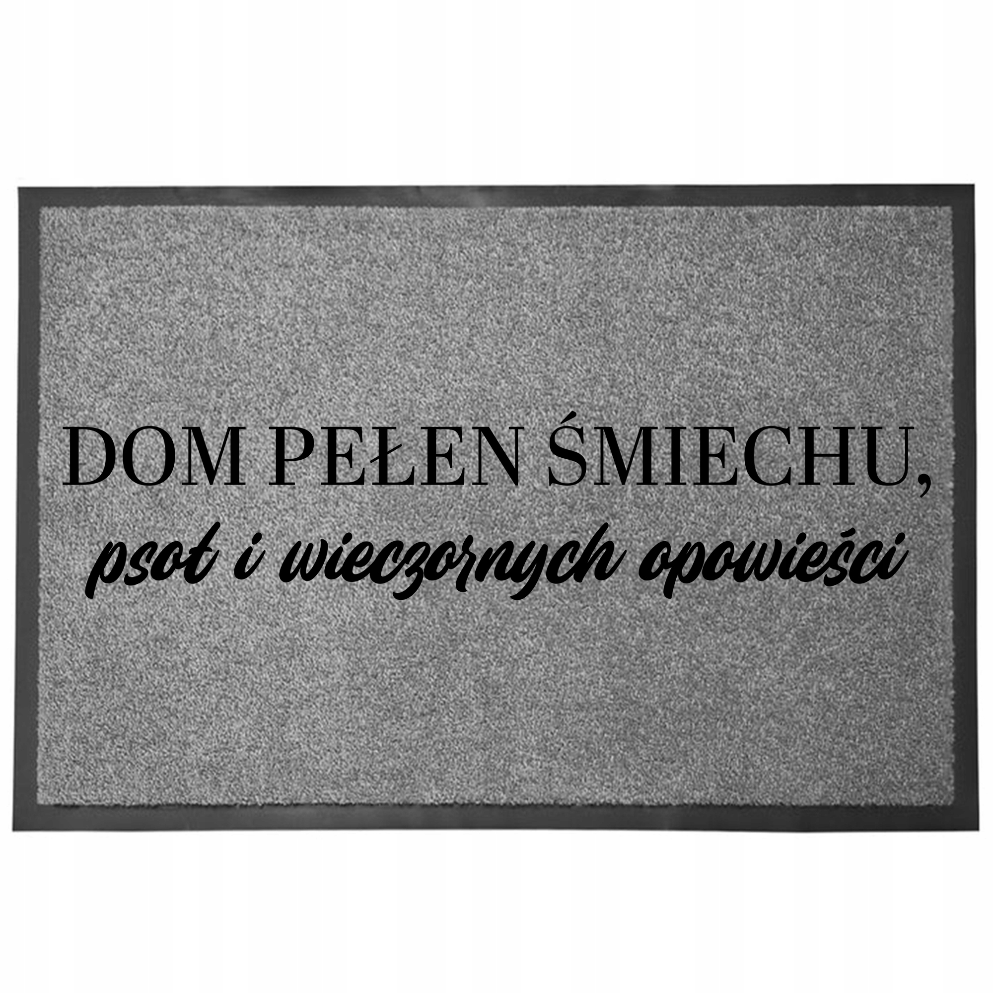 Wycieraczka Wejściowa Szara 60X40CM Rodzinna Z Humorem Dom Pełen Śmiechu