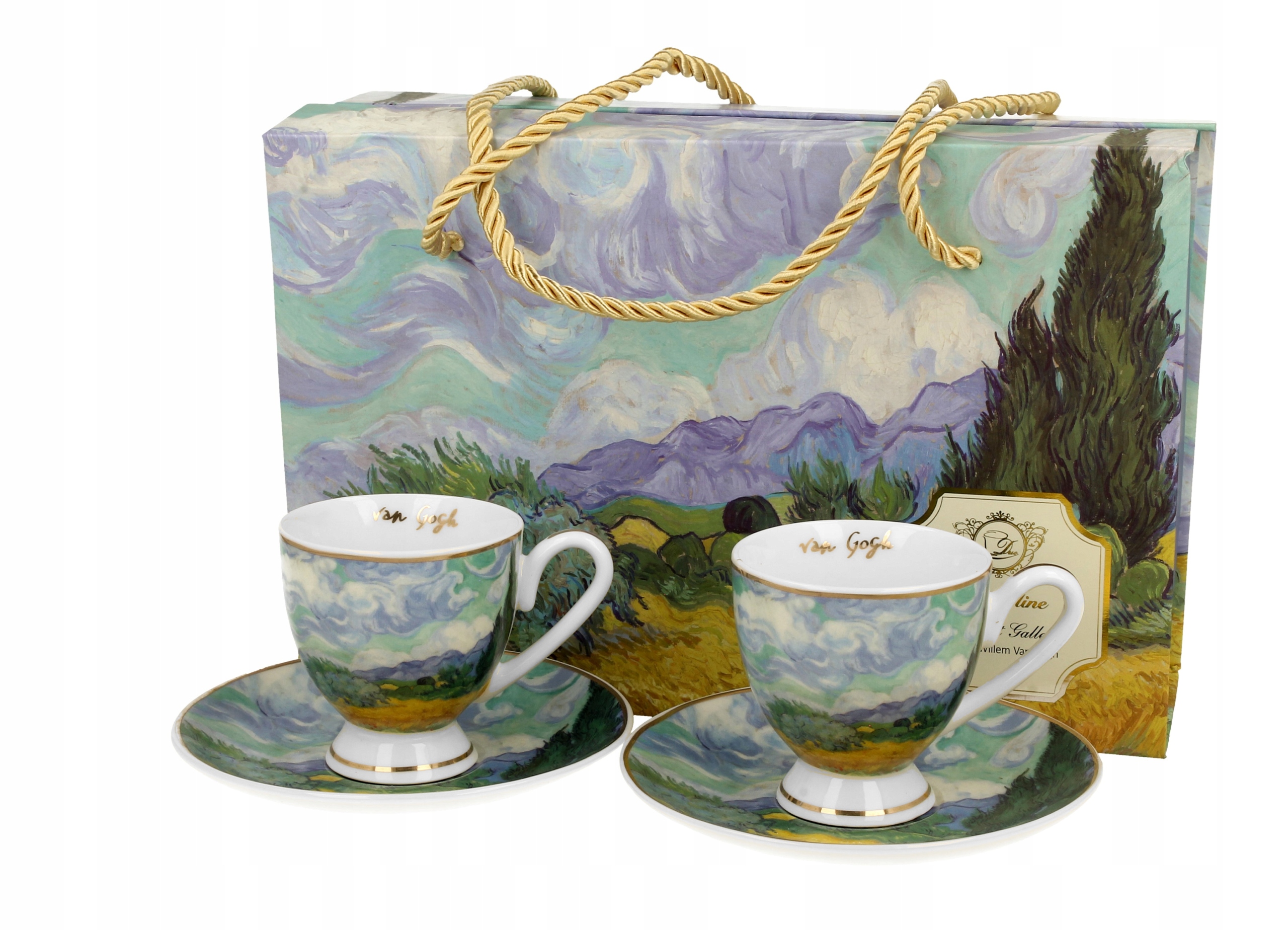 zestaw filiżanek espresso WHEAT FIELD golden line