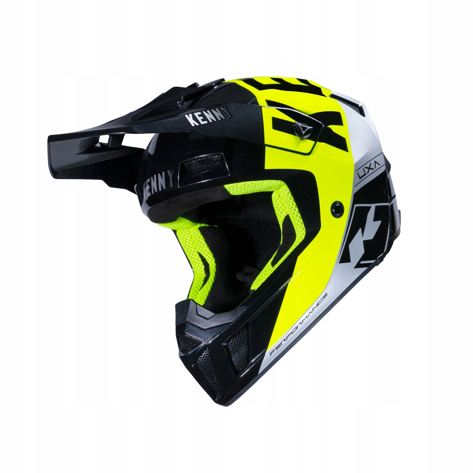KENNY KASK PERFORMANCE CZARNY / ZÓŁTY / SREBRNY ROZMIAR XS