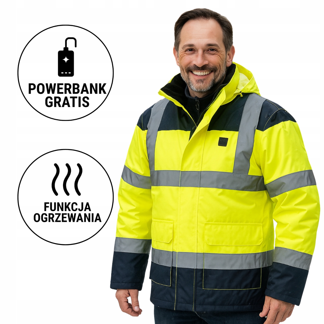 Zateplená Pracovní Bunda S Funkcí Vyhřívání, Zateplená Zimní Bunda R.xxl