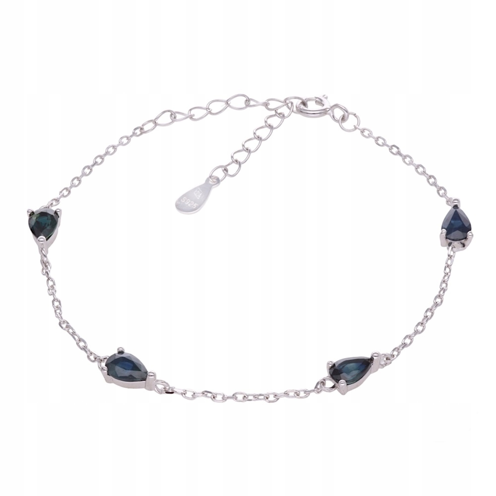 Stříbrný náramek Ag 925 Blue Sapphire NA1878-B-NBS-WP
