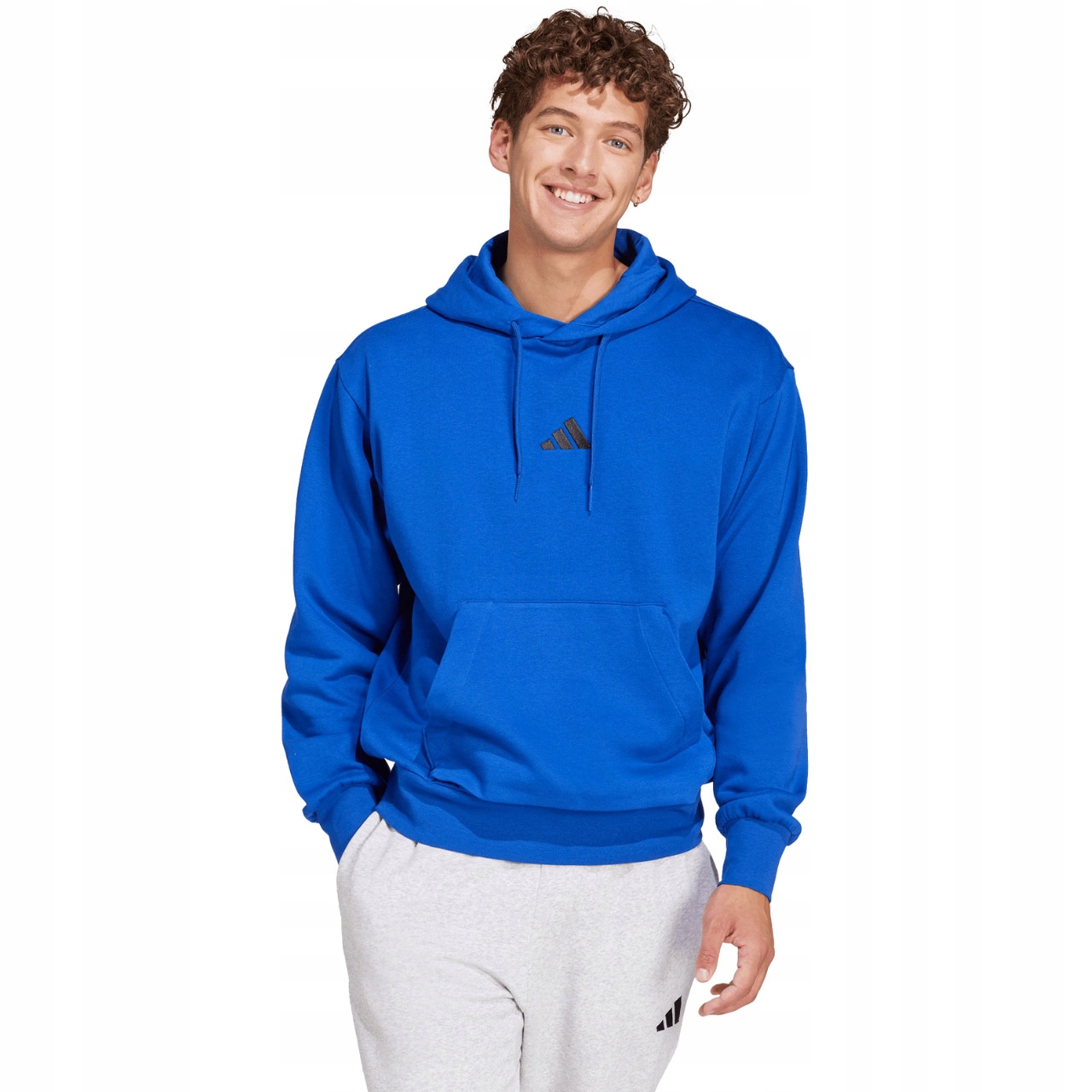 Pánská mikina adidas Essentials Feelcozy Fleece modrá vel. S