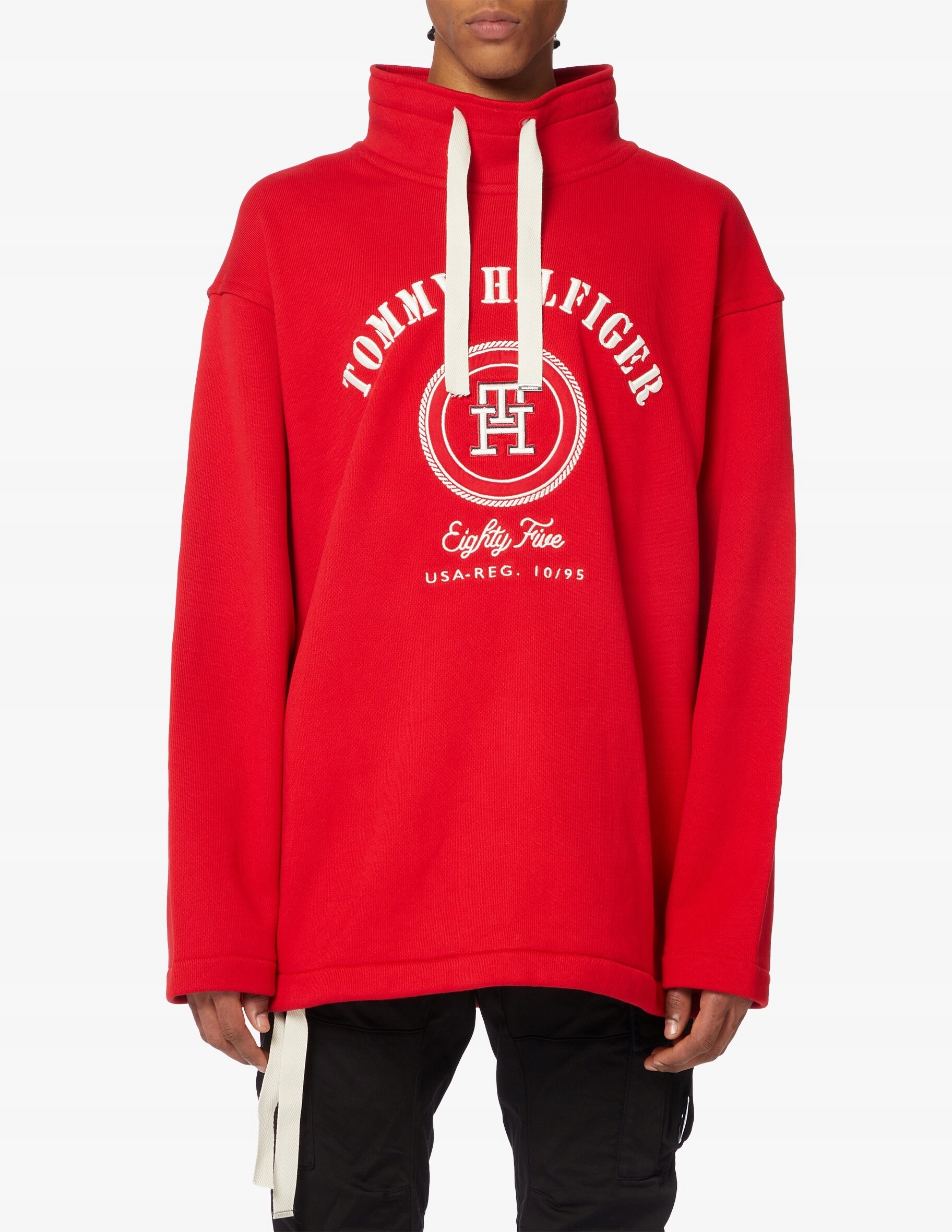 Tommy Hilfiger Pánská Mikina Thl Naval Pop Oversize MW0MW29847 R L/XL