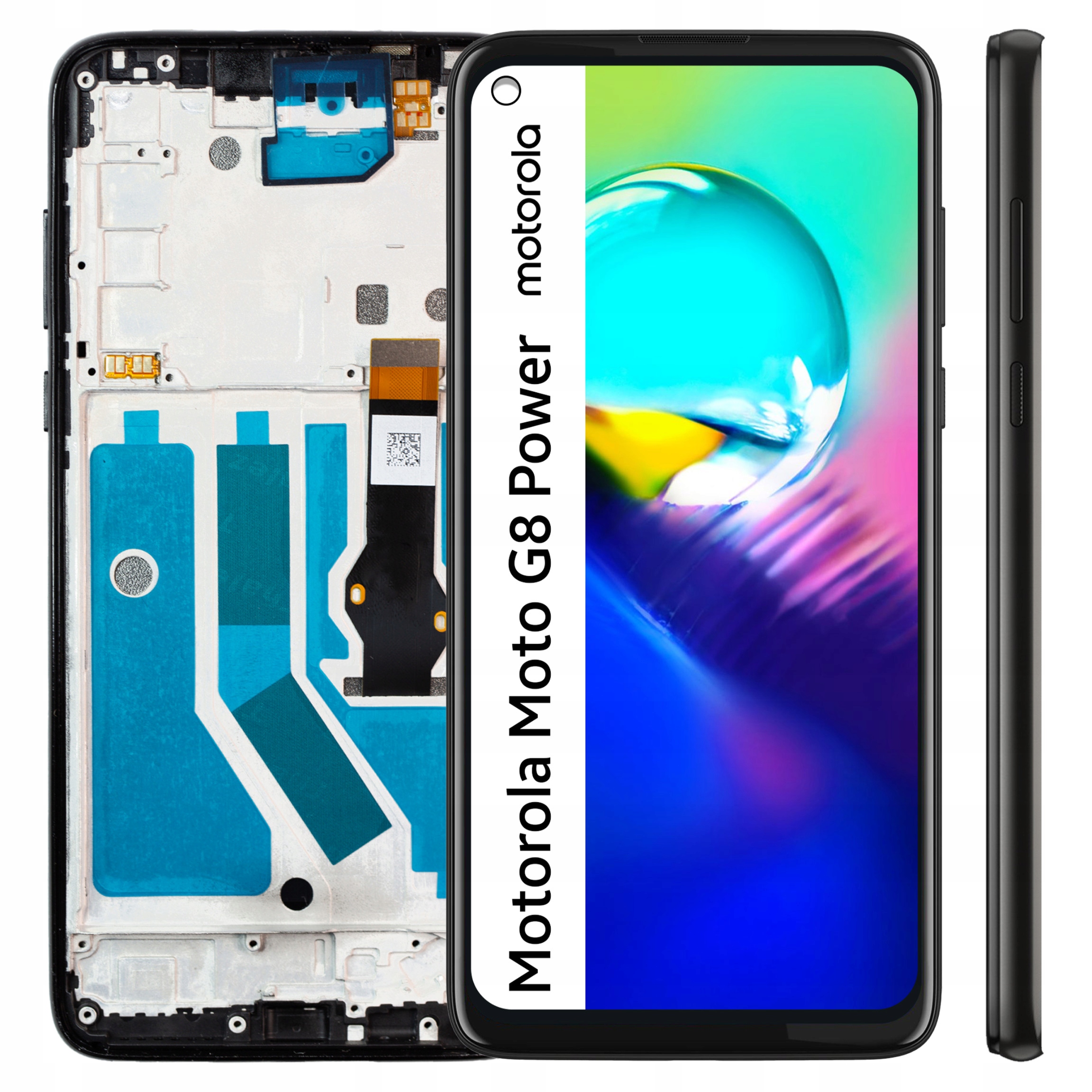 LCD displej pro Motorola Moto G8 Power Černý Displej Digitizer Dotyk Rámeček