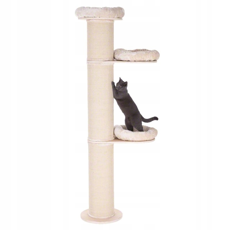 Levně Natural Paradise Škrabadlo Sloupek pro kočky Jasmine XXL Krémový 117x55x219 Cm