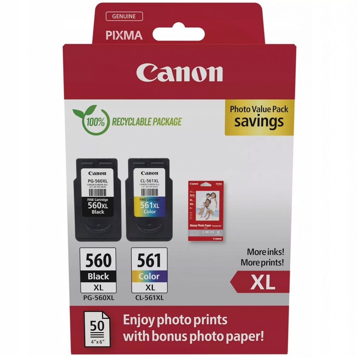 PG-560XL/CL-561XL/ GP-501 bl/color Canon