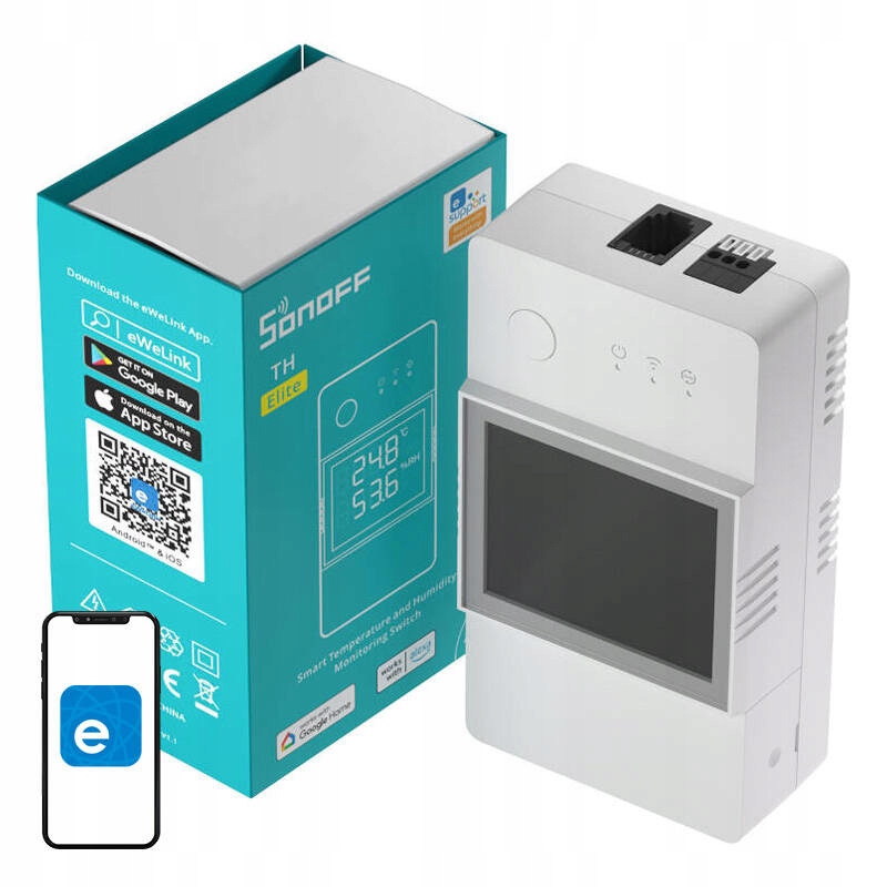 Přepínač WiFi Sonoff THR316D S Měřením Teploty A Vlhkosti