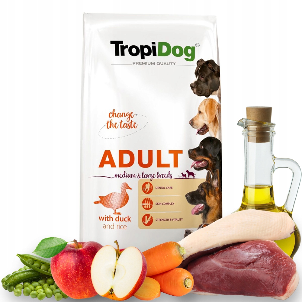 Tropidog Adult Duck Rice 12kg Medium Large Breeds