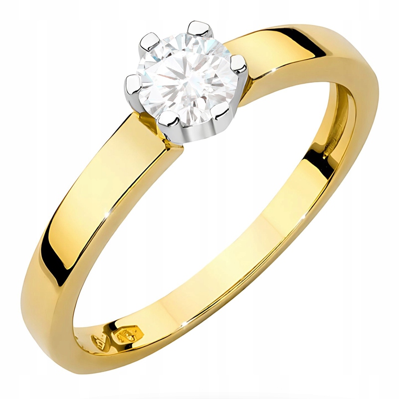 Zlatý Prstýnek Prsten 585 s Briliantem 0,25 ct