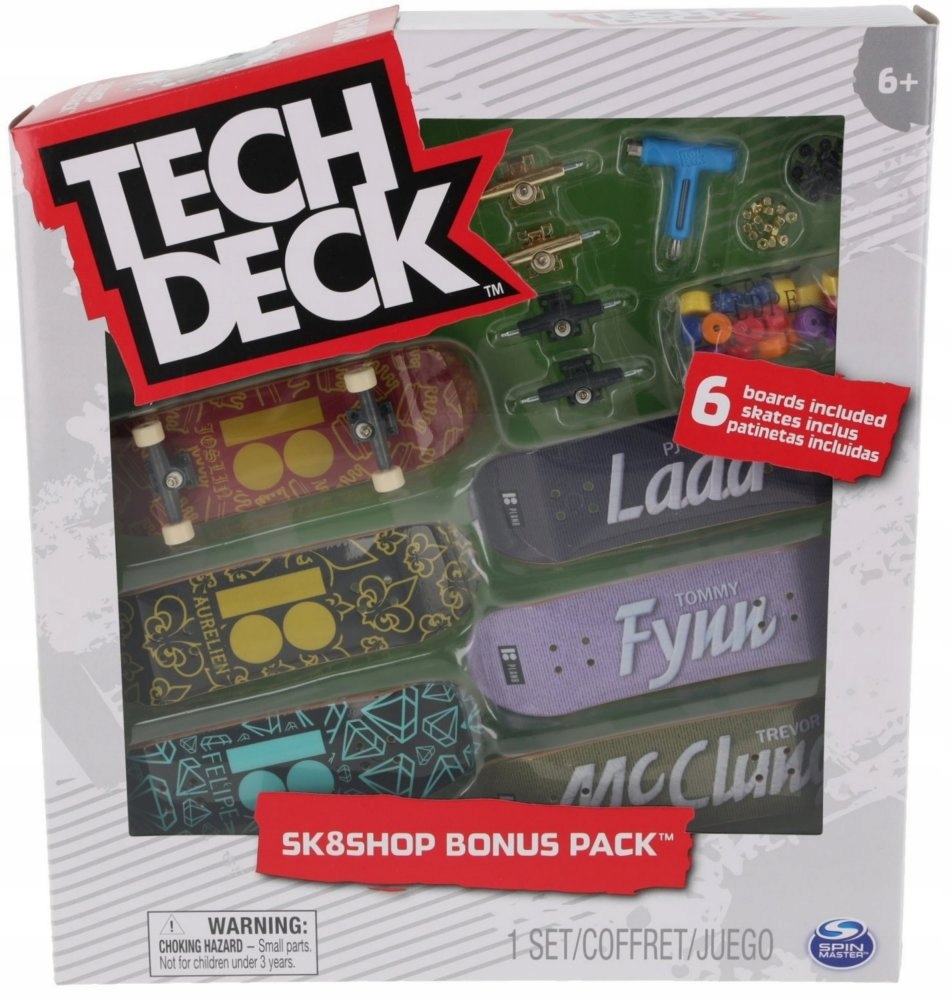 Fingerboard Zestaw Skateshop Deskorolka Plan B 6 Pack Tech Deck