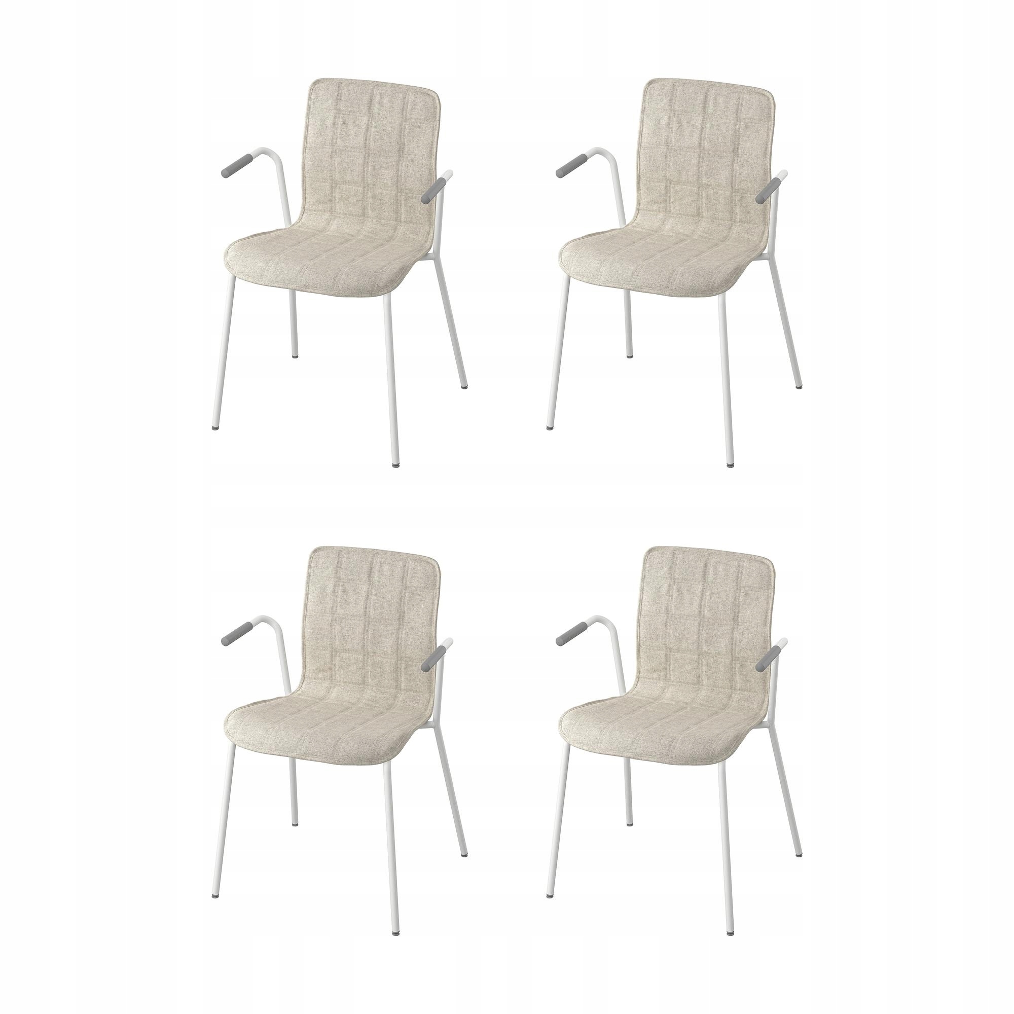 4 ks Potah na židli Laktare Gunnared světle béžový 36x24 cm