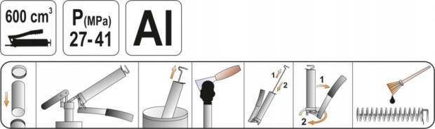 YATO STAMROWNICA RĘCZNA 600ml TOWOTNICA TAWOTNICA WARSZTATOWA WĘŻYK 330mm Kod producenta YT-07042