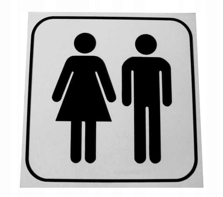 TABLICZKA toaleta WC 10x10 cm emblemat GRAWER znak