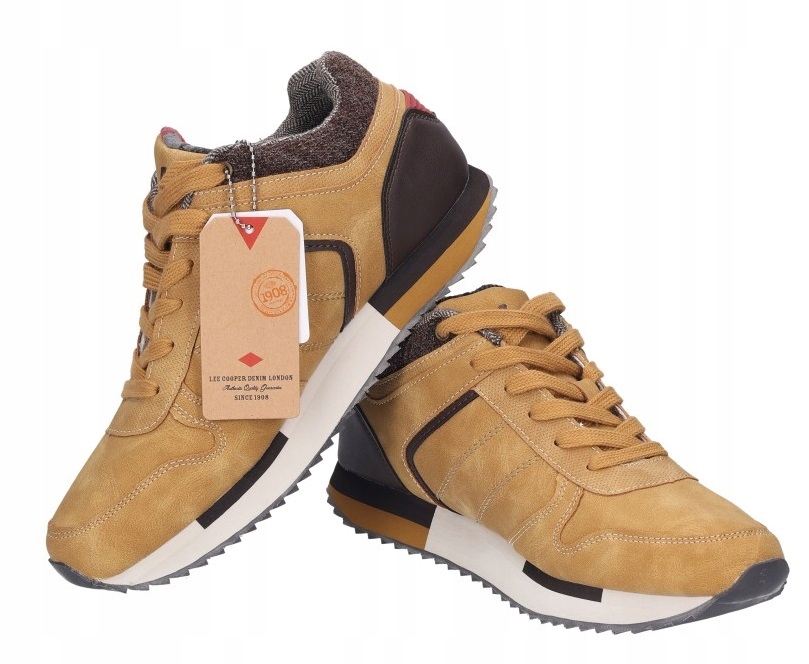Ocieplane beżowe Trzewiki Męskie Lee Cooper Marka Lee Cooper